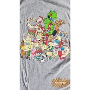 Mens XL Nickelodeon characters tshirt grey